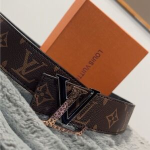 Louis Vuitton Brown Monogram LV Buckle Belt